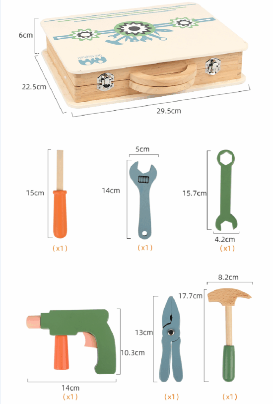 Instrumente din lemn Echipament Trusa cu scule si unelte copii