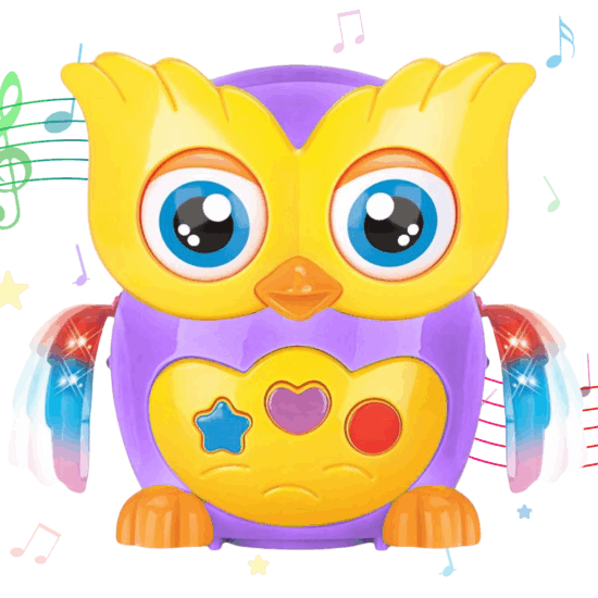 Jucarie interactiva bebe Bufnita dansatoare cu lumini si muzica