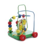 Labirint cu Abac Jucarie de tras cu roti Animale 3D din lemn