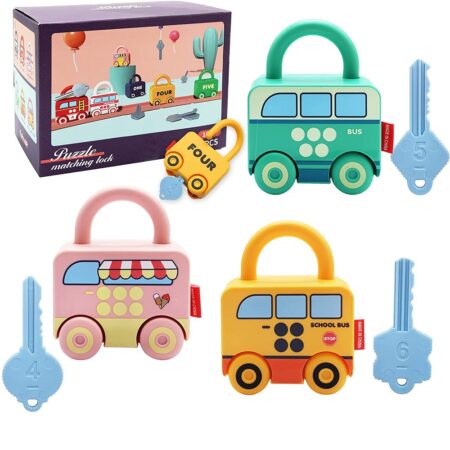 Lacate masinute Incuietori cu cheie Jucarii Montessori Asociere