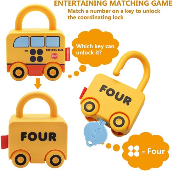 Lacate masinute Incuietori cu cheie Jucarii Montessori Asociere
