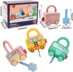 Lacate masinute Incuietori cu cheie Jucarii Montessori Asociere