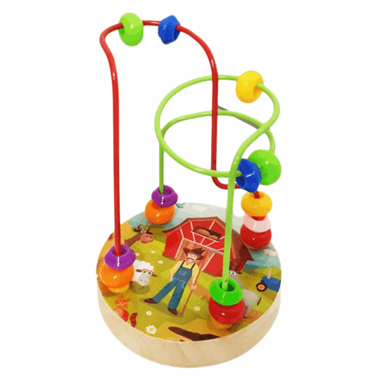 Mini Labirint cu bile Jucarie motricitate din lemn