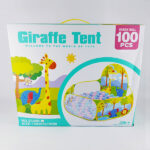 Piscina cu cos baschet 100 bile colorate Tarc bebe Girafa