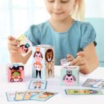 Puzzle cuburi din lemn Jucarii educative de construit Meseriile