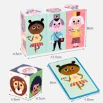 Puzzle cuburi din lemn Jucarii educative de construit Meseriile