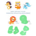 Puzzle educativ cu desene 24 piese Legume Vehicule Animale