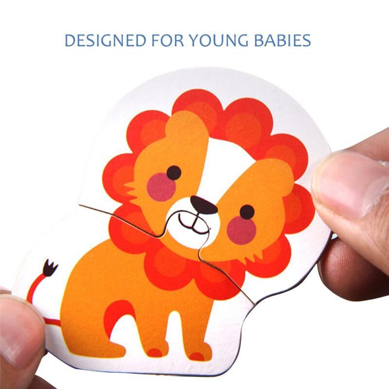 Puzzle educativ cu desene 24 piese Legume Vehicule Animale