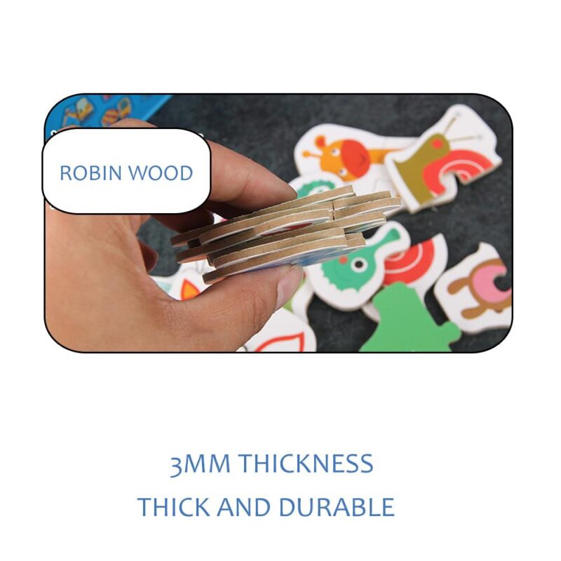 Puzzle educativ cu desene 24 piese Legume Vehicule Animale