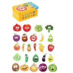 Puzzle educativ cu desene 24 piese Legume Vehicule Animale