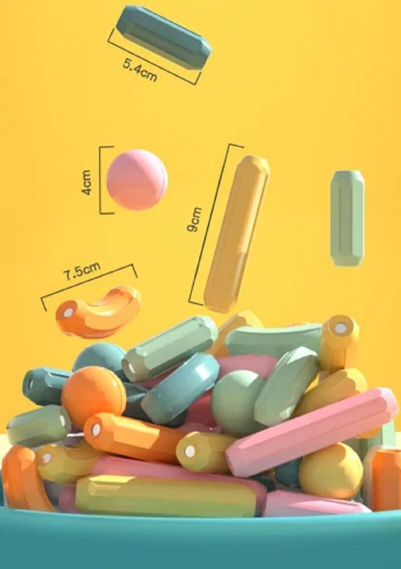 Puzzle magnetic stivuire STEM 52 piese stick Joc constructii