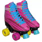 Role copii Roz Patine cu rotile tip Gheata cu Frana si 4 roti