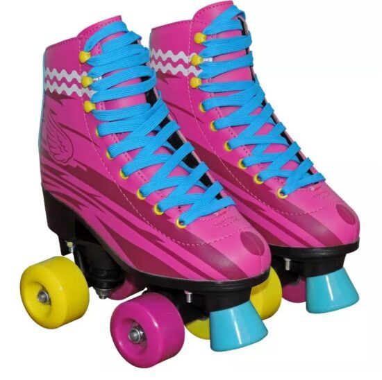 Role copii Roz Patine cu rotile tip Gheata cu Frana si 4 roti4 Role copii Roz Patine cu rotile tip Gheata cu Frana si 4 roti