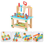 Scaun cu scule Joc de asamblat Bancul cu instrumente lemn