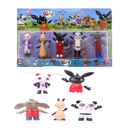 Set 5 Figurine din plastic Iepurasul Bing si prietenii