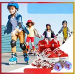 Set Role reglabile Rosu Pozitionarea rotilor liniar Ajustabile copii