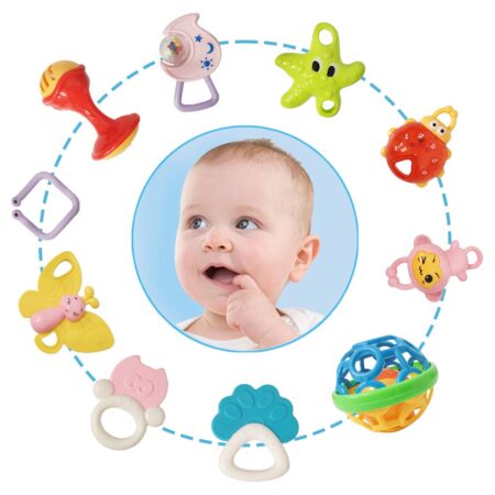 Set Zornaitori bebe Forme cu texturi diferite Jucarii dentitie