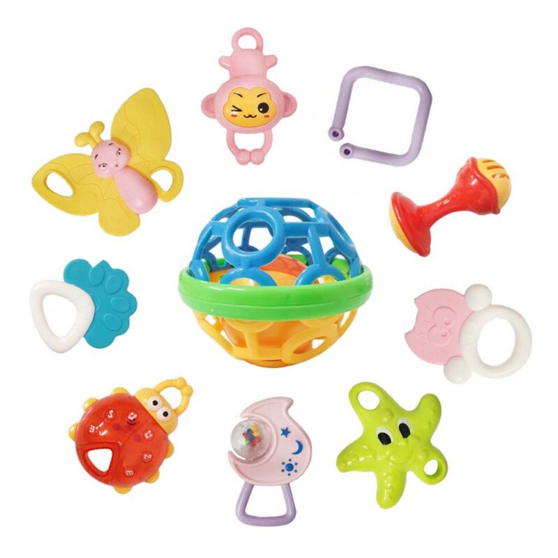 Set Zornaitori bebe Forme cu texturi diferite Jucarii dentitie