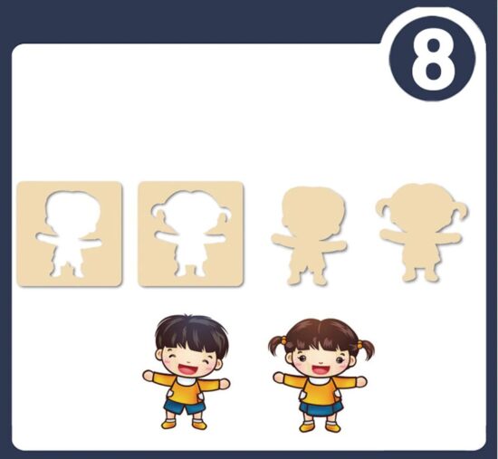 Set creativ de desen Jucarii sabloane lemn Pictam matrita