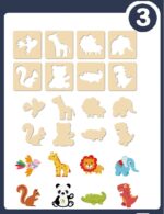 Set creativ de desen Jucarii sabloane lemn Pictam matrita