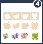 Set creativ de desen Jucarii sabloane lemn Pictam matrita