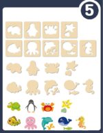 Set creativ de desen Jucarii sabloane lemn Pictam matrita