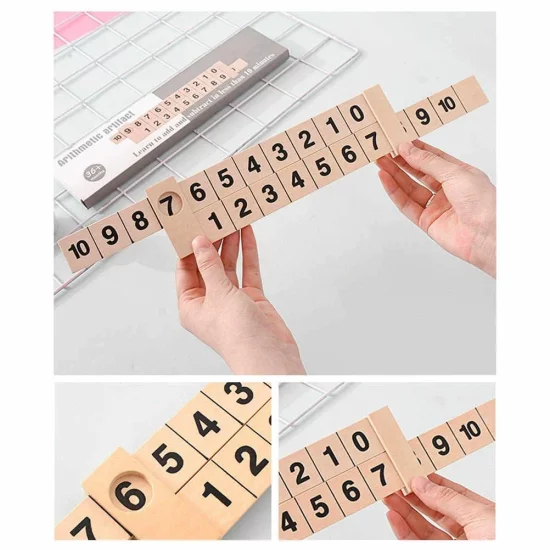 Tabla aritmetica Placa educativa matematica cu numere lemn