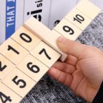 Tabla aritmetica Placa educativa matematica cu numere lemn