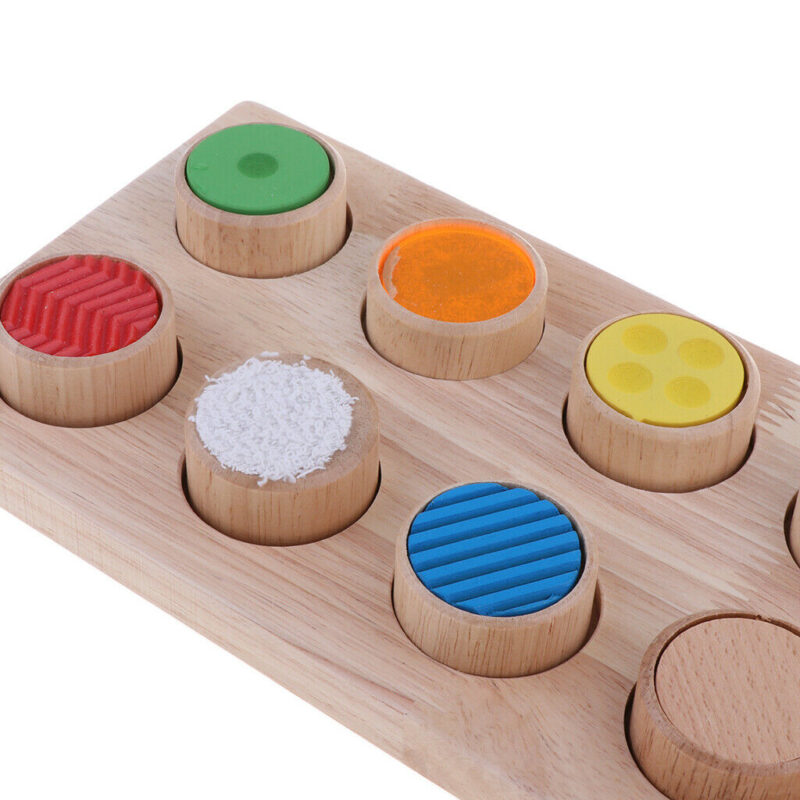 Tabla din lemn Potrivire-Atingere texturi diferite Joc Montessori