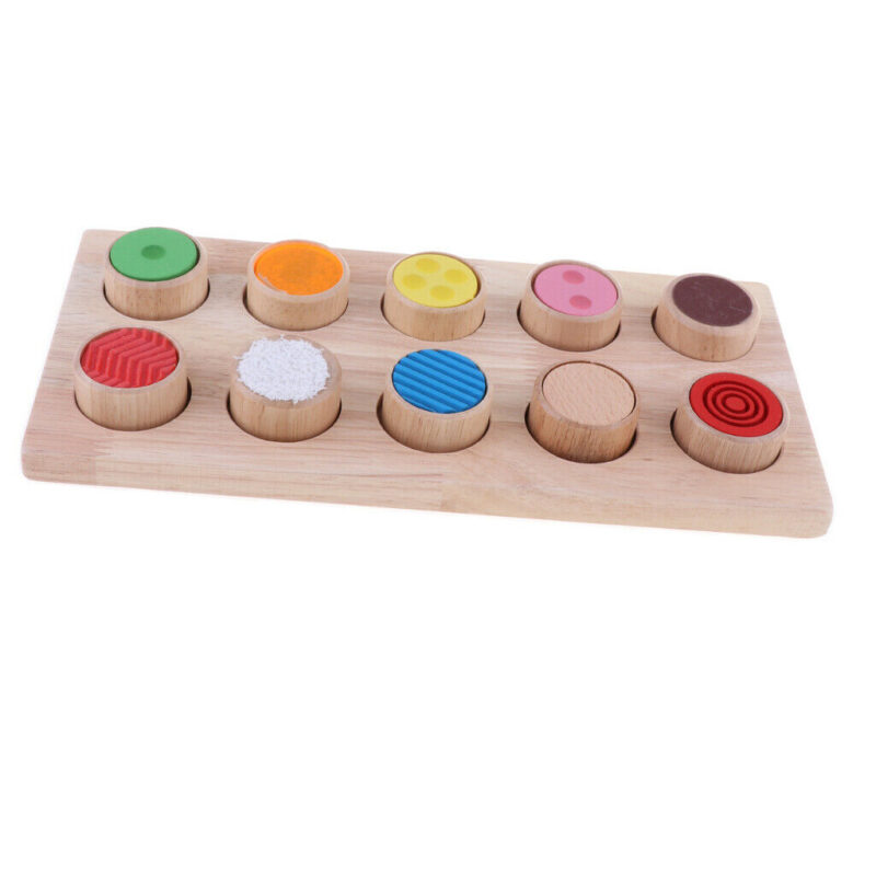 Tabla din lemn Potrivire-Atingere texturi diferite Joc Montessori