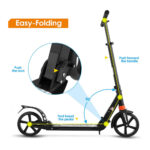 Trotineta pliabila dubla suspensie Ghidon reglabil Aliaj aluminiu