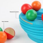 Turnul cu bile Curcubeu Jucarii de stivuire echilibru cu Cercuri