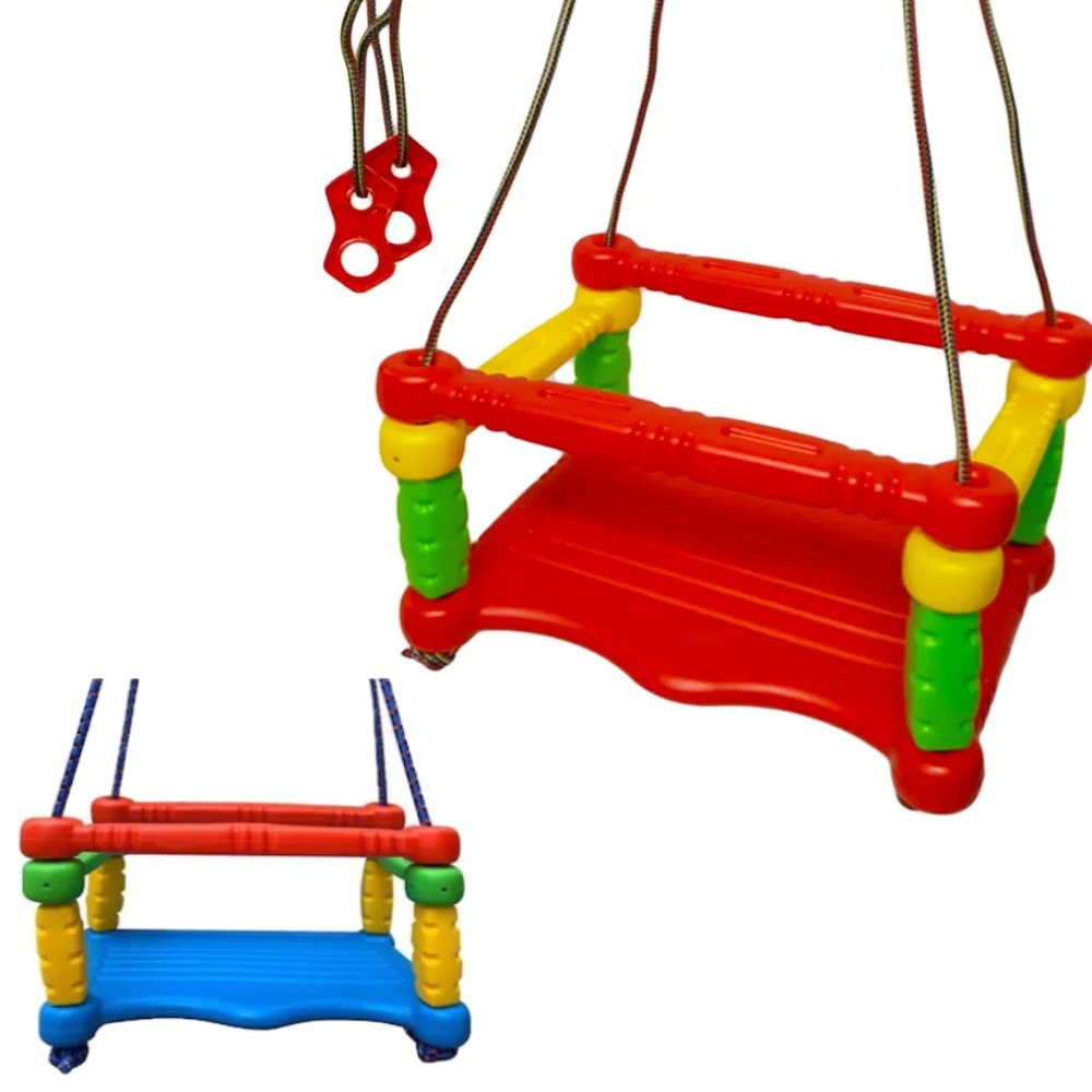 Leagan plastic copii cu protectie suspendabil colorat