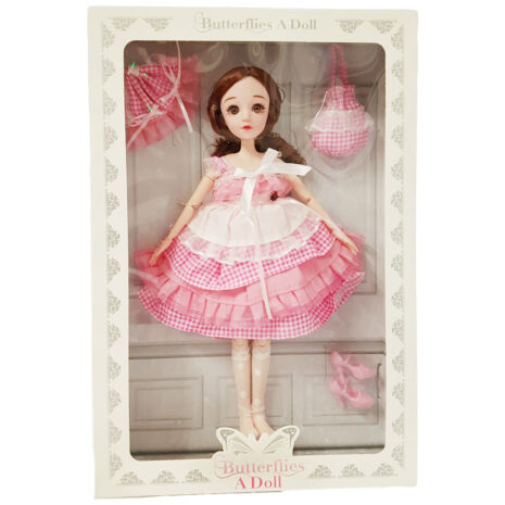 Papusa cocheta cu accesorii Rochita roz si Pantofi cu toc