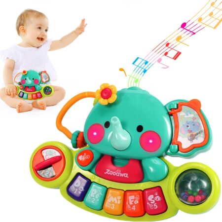 Pianina cu lumini Jucarie muzicala Elefantul Hola