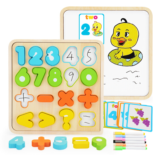 Puzzle educativ Tabla de scris Cifre si Semne matematice