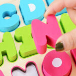 Puzzle educativ Tabla de scris alfabetica cu litere