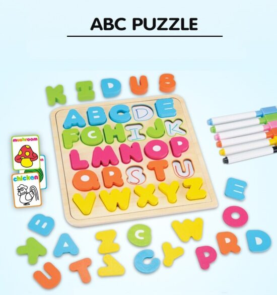 Puzzle educativ Tabla de scris alfabetica cu litere
