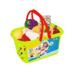 Supermarket legume-fructe Set cos Casa de marcat 18 piese