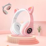 Casti pliabile fara fir Wireless Lumina si Microfon