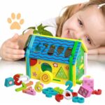 Casuta cu activitati educative Cifre-Forme geometrice