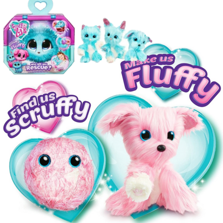Catelusul murdar Bila Scruff pufoasa cu accesorii