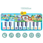 Covor pliabil educativ cu 10 taste de pian