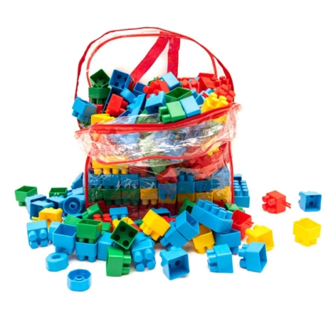 Cuburi de construit Set 200 piese colorate