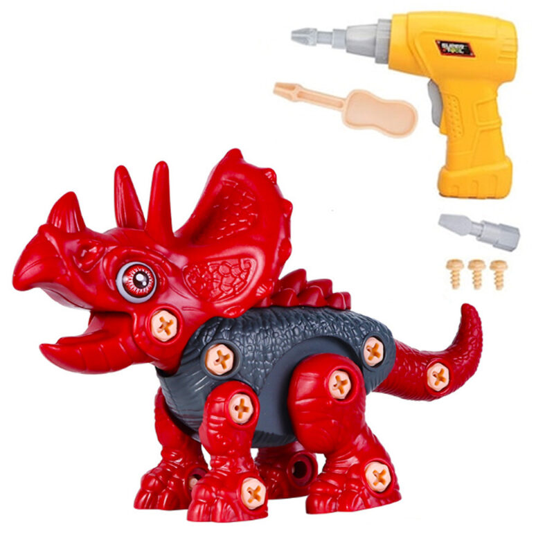 Dinozaur Triceraptor cu bormasina Set constructii STEM
