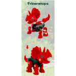 Dinozaur Triceraptor cu bormasina Set constructii STEM