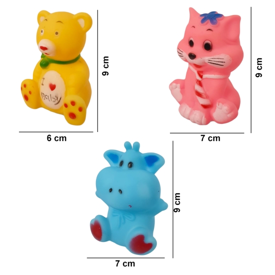 Set 3 figurine cauciuc Animalute Jucarii baie