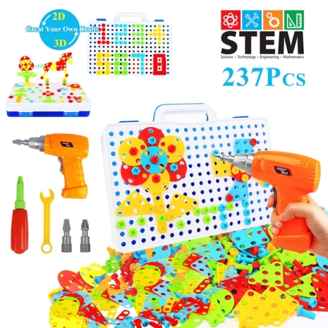 Set constructie Puzzle STEM Jucarii educative 237 piese