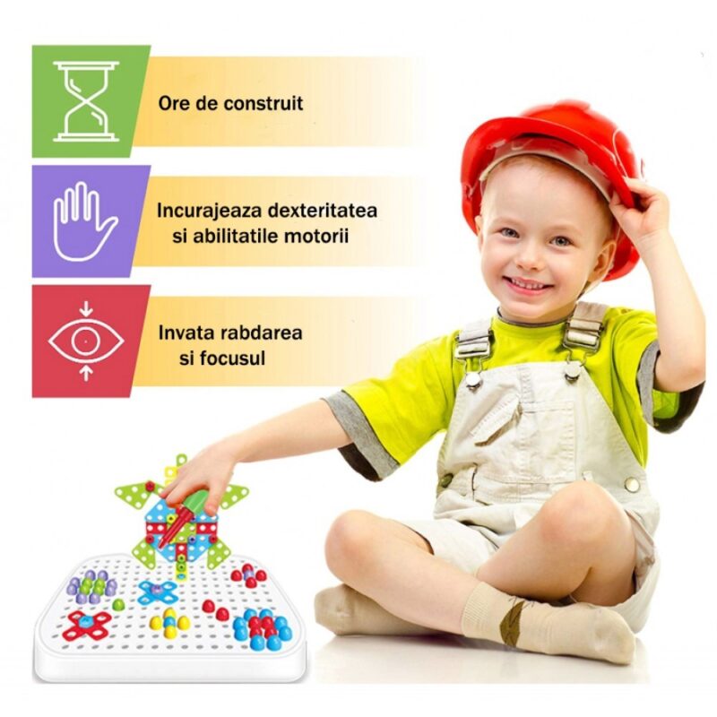 Set constructie Puzzle STEM Jucarii educative 237 piese