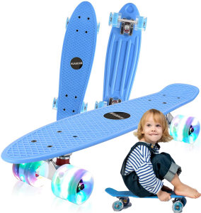 Skateboard copii cu Roti luminoase din silicon